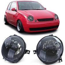 Headlights LEFT + RIGHT H4 Black Smoke for VW Lupo from 1998-2005