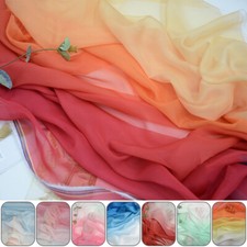 Gradient Color Chiffon Fabric