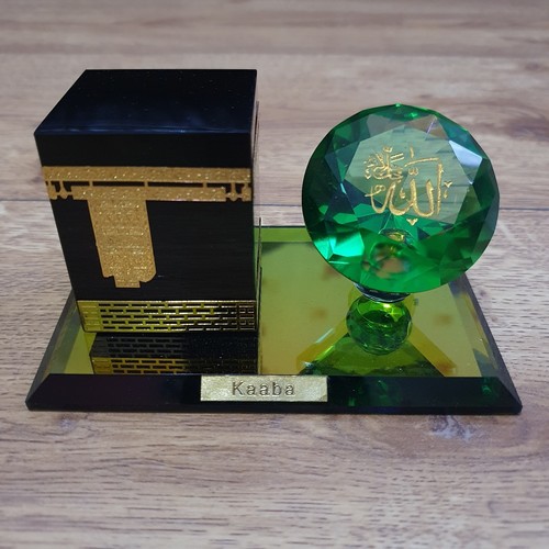 Crystal glass kaaba islamic - glass,