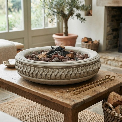 Stone garden leaf - bird, bath