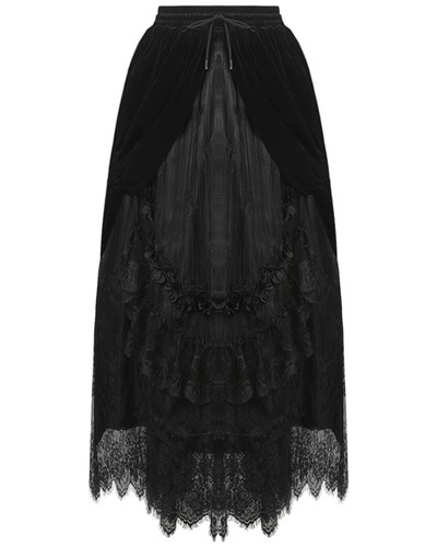 Dark love long gothic - dark, skirt