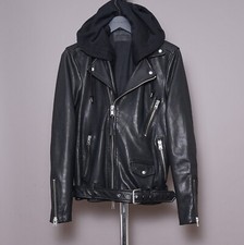 ALL SAINTS Leather Jacket Mens