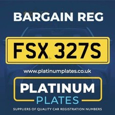 Personalised Number Plate, Cherished Registration Number, FSX 327S