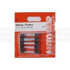 218 Assorted Glass Fuses 10A