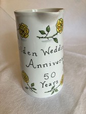 Golden Wedding Anniversary Ceramic Jug