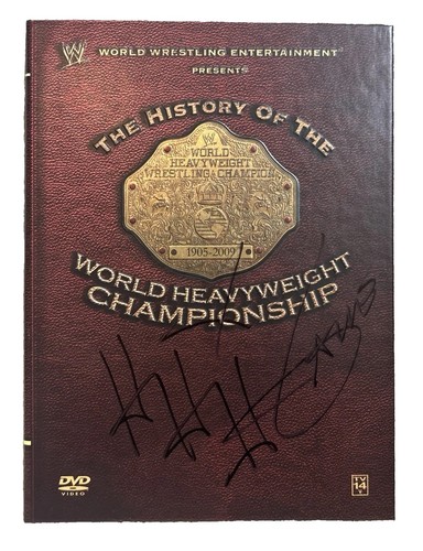 Triple signed dvd wwe - h, world