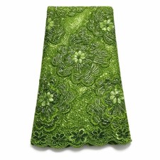 Nigerian Fabric Beaded Green