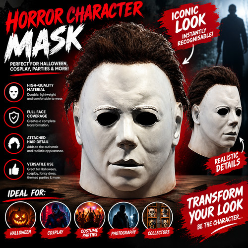 Horror character mask - character, michael