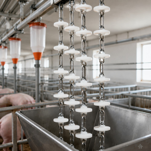 Metal feed delivery chain - delivery,