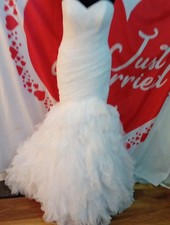 Wedding Dress size 10 white Tulle Mori Lee, check measurements, W