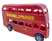 Triang MINIC Double Decker Bus Vintage Push Toy London Red Depot Classic