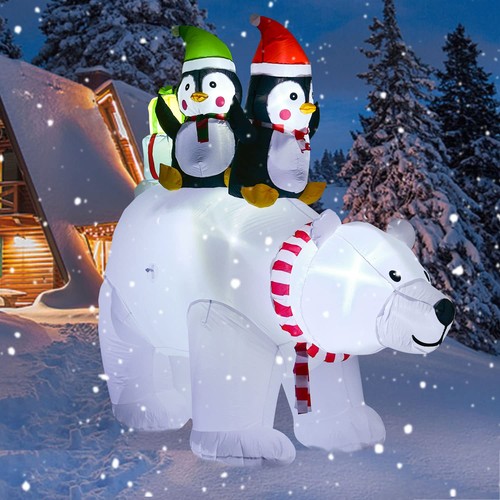 Lighted inflatable polar bear - inflatable,