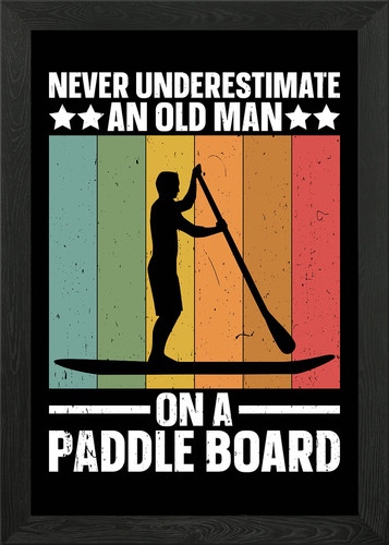 Old man paddle board framed - old,