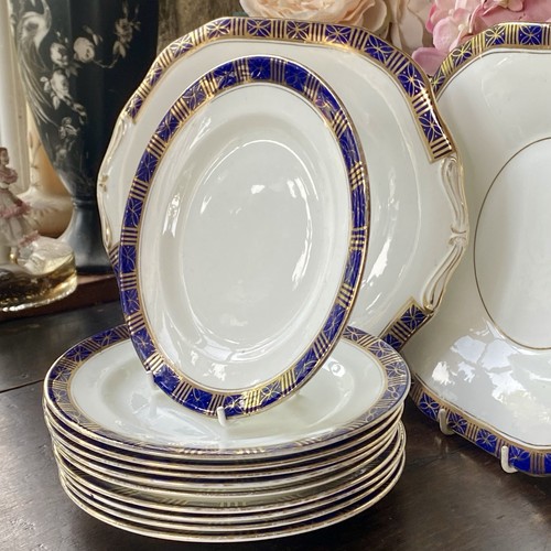 Osborne china art deco cobalt - china,