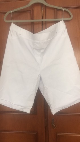 Ladies white stretch shorts
