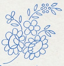 Vintage embroidery transfer - vintage,