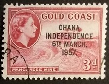 Ghana 1957 MNHOG CTO Overprint