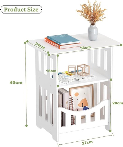 White end table - white,