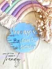 Personalised Acrylic Cake Topper - Elegant Cake Topper