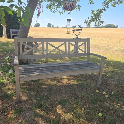 Antique silvered garden - garden, bench