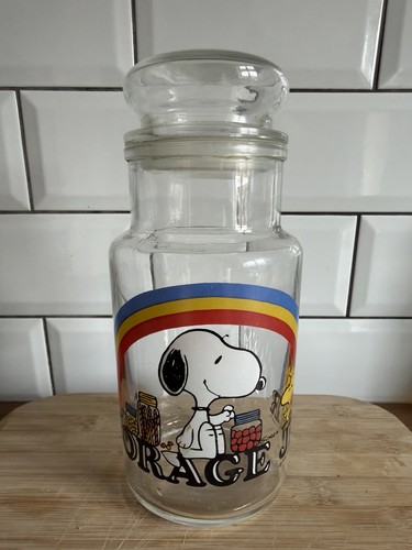 Vintage glass snoopy kitchen - vintage,