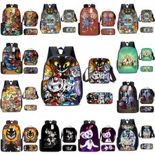 Cuphead Game 3D Backpack  3pcs