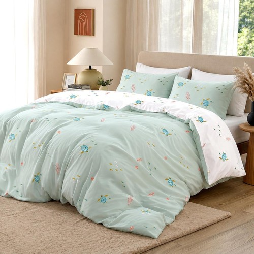 Aqua multicolor turtle print - turtle,