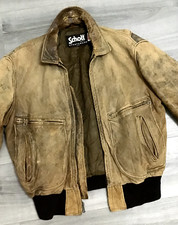 Vintage SCHOTT NYC Sportswear Leather Flight Jacket - Size 42 / L