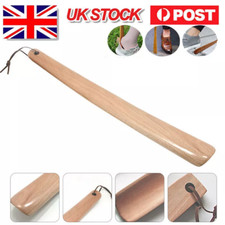 Craft Wooden Shoe Horn Dutch Wood Long Handle Shoehorn Lifter with Hanging Rope