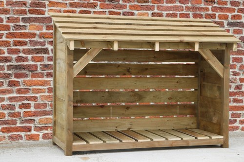Rustic wooden log store - wooden,