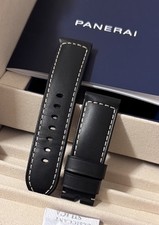 24/22 Ponte Vecchio Black Calf Leather Strap Panerai Luminor 44mm New original 