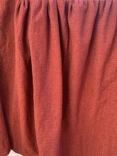 Pair Large Brick Red Waffle Cotton Mix Curtains Mostyns W100” D90” (30