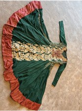 Womens Green Anarkali Dress