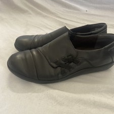 Clarks Soft Cushion Shoes Womens Size 5.5 D Slip On Leather 