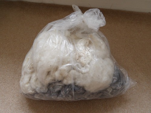 White and grey raw - raw, unwashed