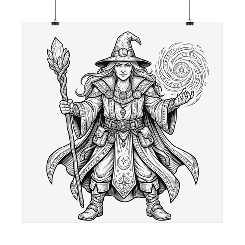 Wizard illustration satin - illustration,