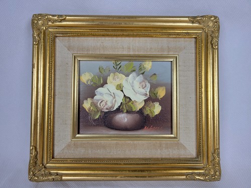Roses oil painting signed - painting,