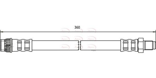 Apec front brake hose - front,