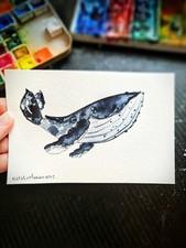 Dark Blue Humpback Whale