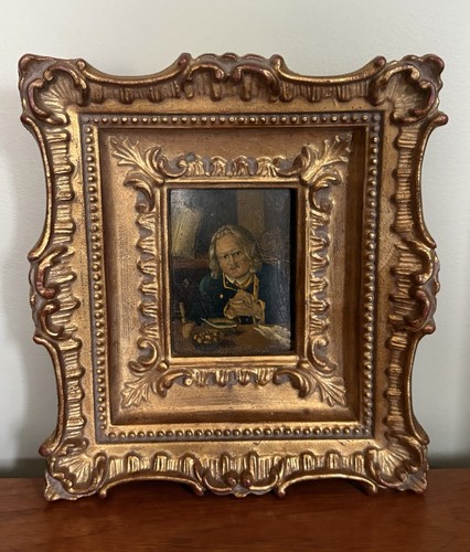 Antique miniature oil painting