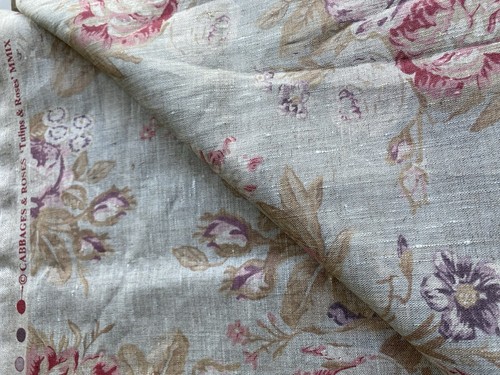Cabbages roses linen - &,