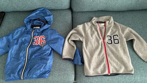 Boys blue rain coat - &, grey