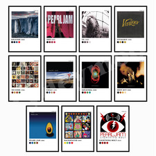 PEARL JAM Discography Aesthetic Colour Pallette Album Music Poster Prints
