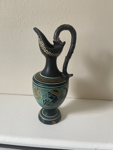 Vintage hand painted greek - hand,
