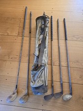 Hickory Wood Shaft Golf Clubs Antique Vintage