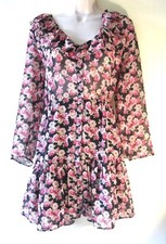 ❤️ ZARA UK 14 BLACK MULTI