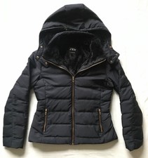 Zara Navy Puffer Fur Padded