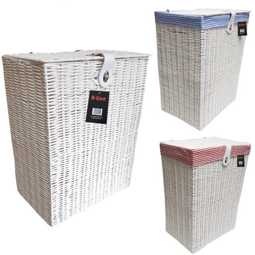 Large resin white wicker - white,
