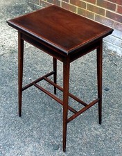 Victorian antique Arts & Crafts Liberty & Co. mahogany foldover card games table