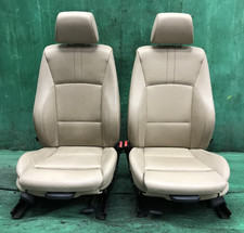 BMW X4 F26 X3 F25 FRONT SEATS HEATED LEATHER BEIGE DRIVER + PASSENGER 2014-2018